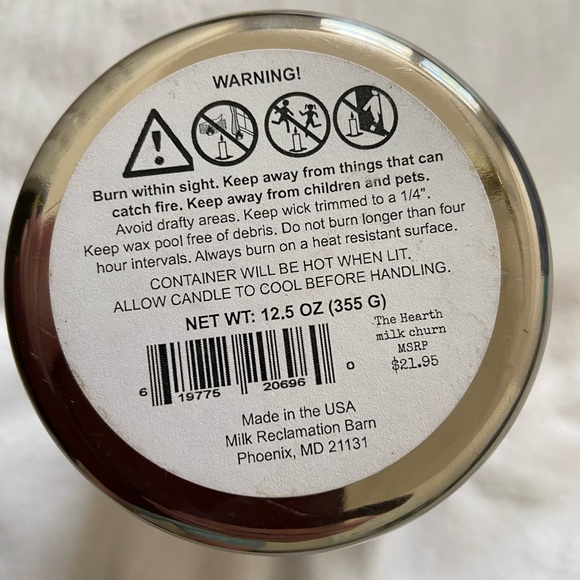 soy candle small batch milk reclamation barn the hearth milk churn - Picture 2 of 13